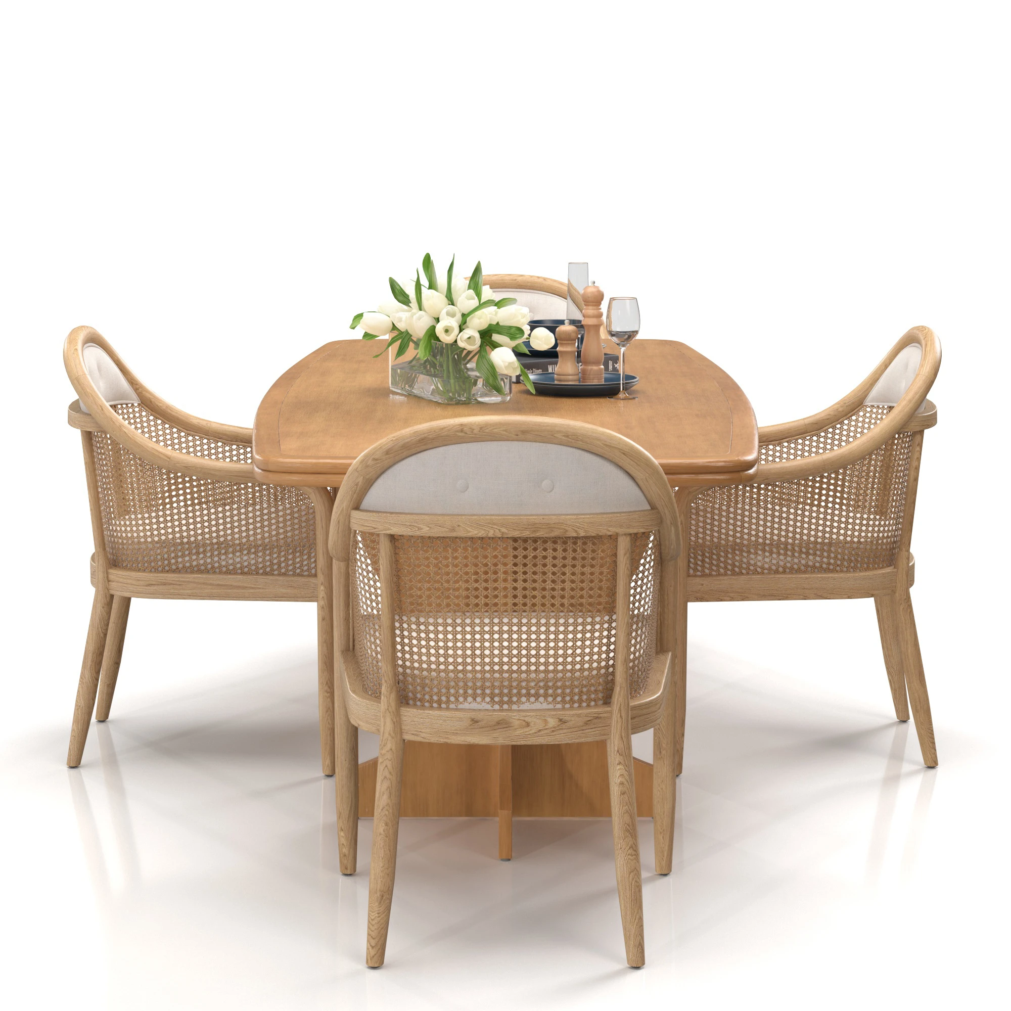 Dining set 02 3D Model_04